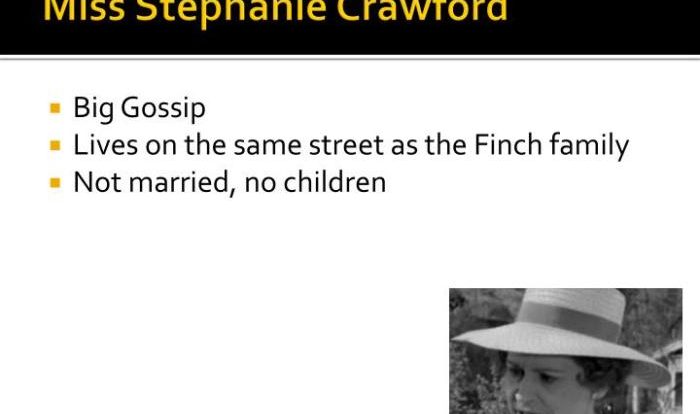 Miss stephanie to kill a mockingbird